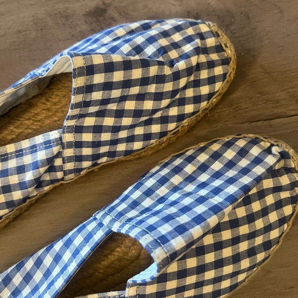 Blue and White Checkered Espadrilles - Picture 11 of 11